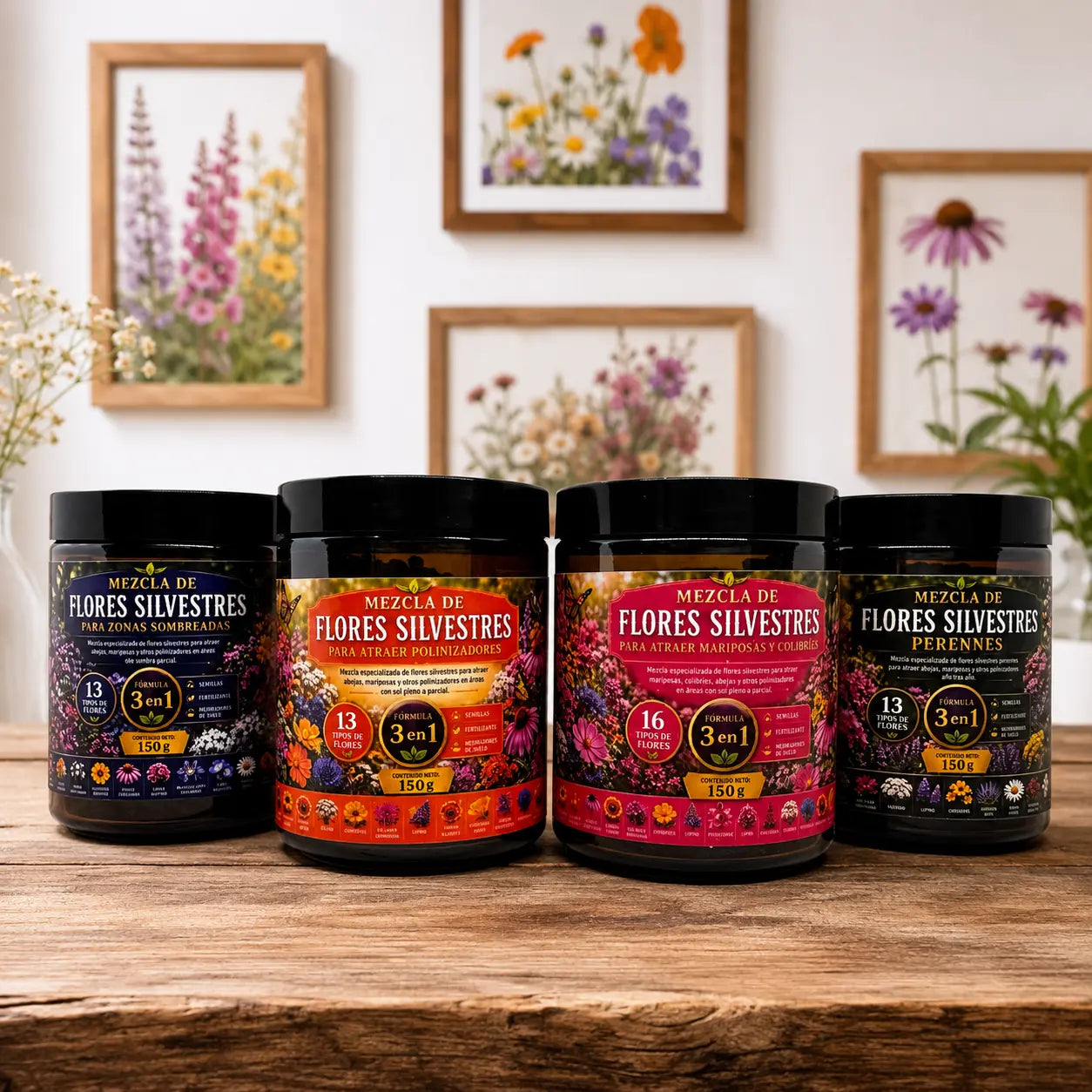Reino de Polinizadores Colección | 4 Frascos